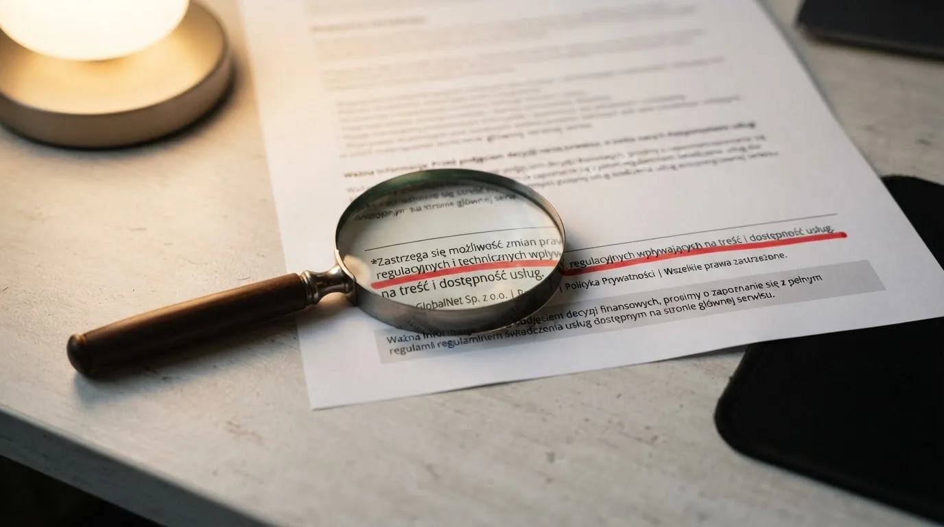Lupa nad stopką strony kasyna, w której zakreślono na czerwono stary numer licencji z Curaçao